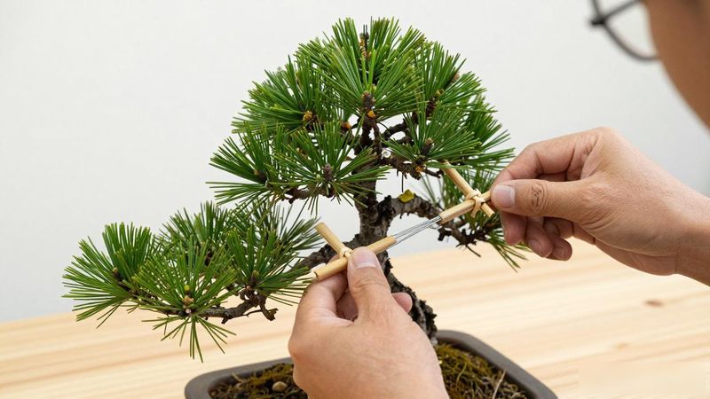 黑松嫩枝蟠扎技巧_黑松嫩枝蟠扎技巧_趁软定型蟠扎方法