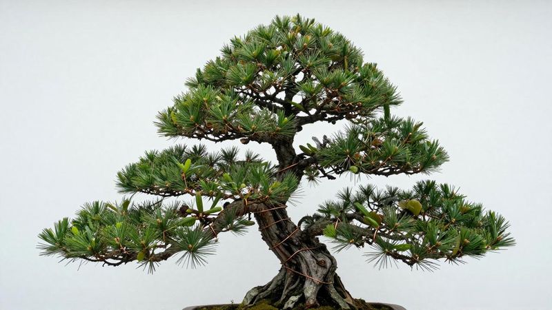 黑松拉枝角度间距数据_黑松风动式造型技巧_风动式造型黑松制作方法